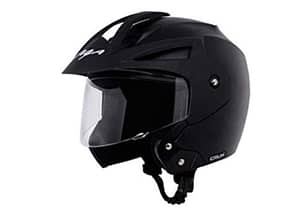 Vega Crux Half Face Helmet (Black, M)