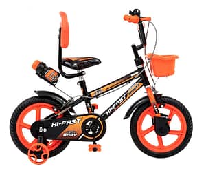 Hi-Fast Yeah Baby Sports Kids Cycles for 3 to 5 Years Boys & Girl (14 inch,Semi-Assembled), Cycles In India Under 3000