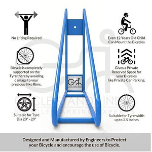 infographics, Cycle Stand, Wall Mount Bike Rack, Vertical Bicycle Hanger,